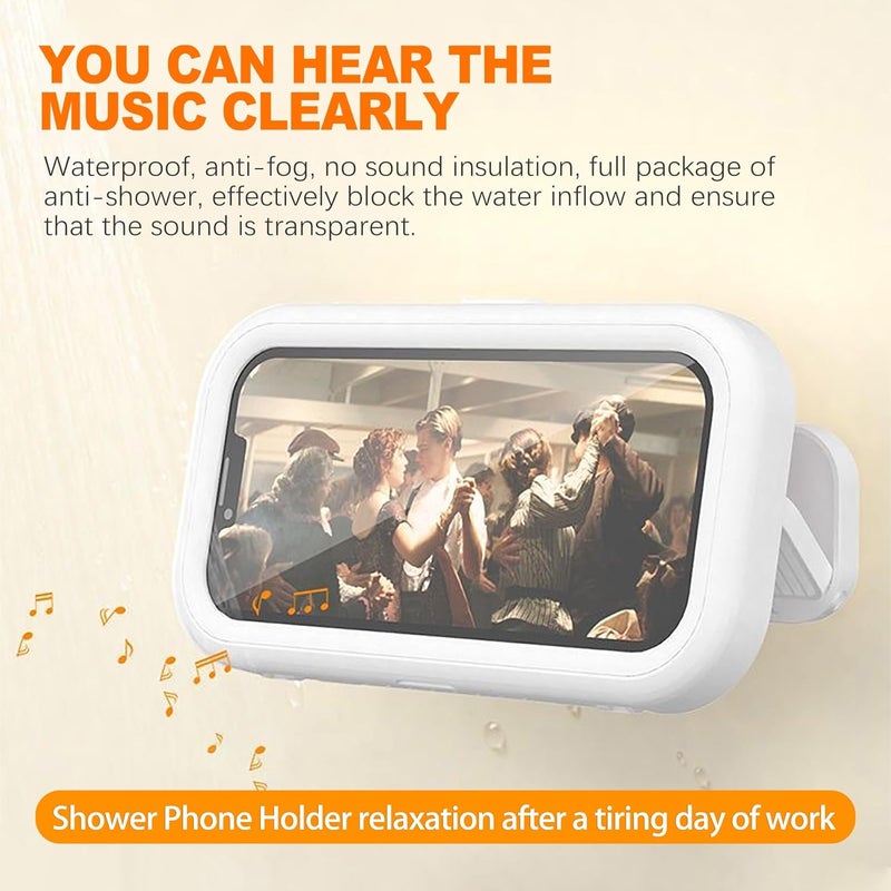 CoguZed Waterproof Phone Holder for Shower - 2023 Upgraded, 480° Rotation - Compatible with iPhone 15/14/13/12/11 Pro Max, Samsung Galaxy, and More (Up to 7" Phones) - Image 5